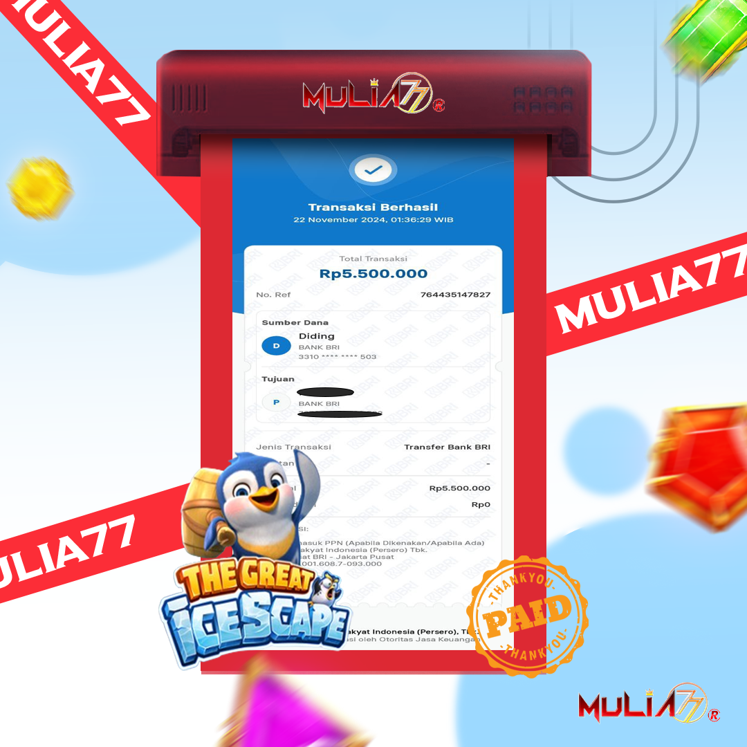 Menang Jackpot Slot Online Gacor MULIA77 Resmi Rp 5.500.000